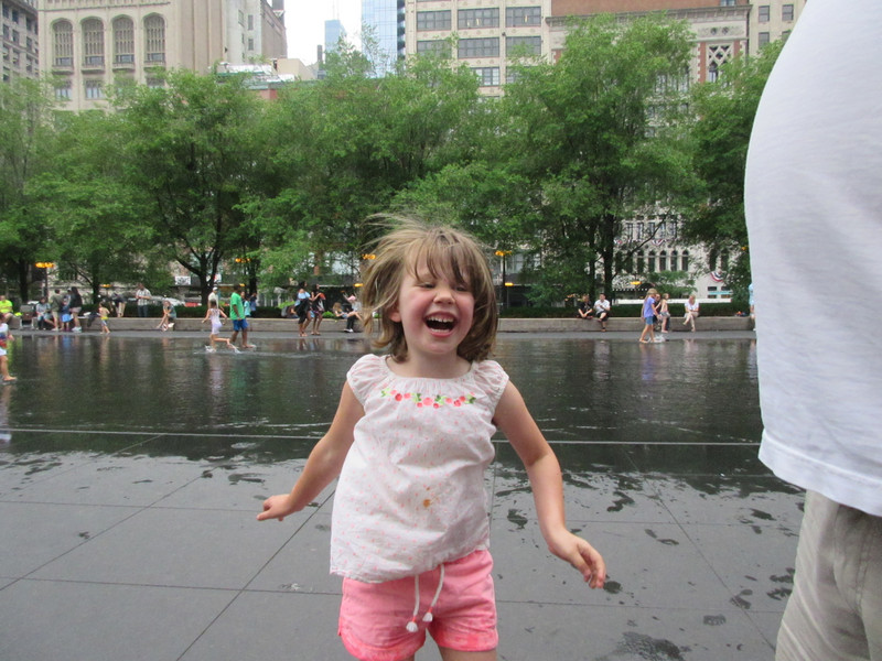 She loved playing in Crown Fountain