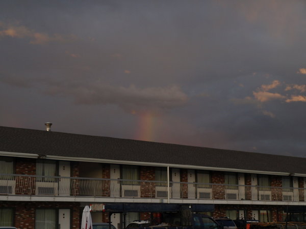 Und Abends vom Hotel gab es einen Regenbogen