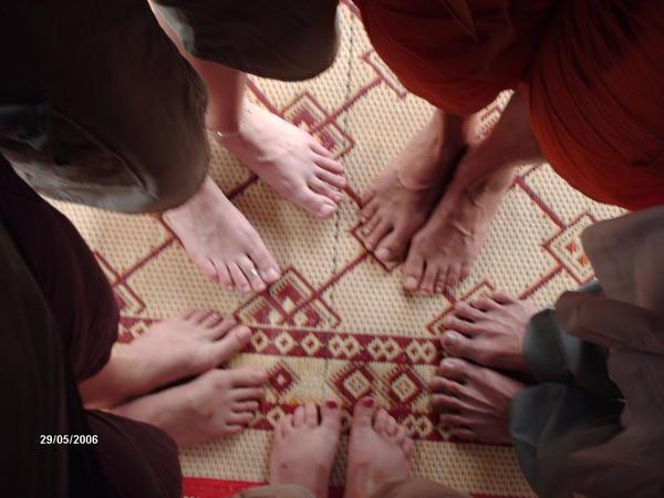 Feet from 5 continents