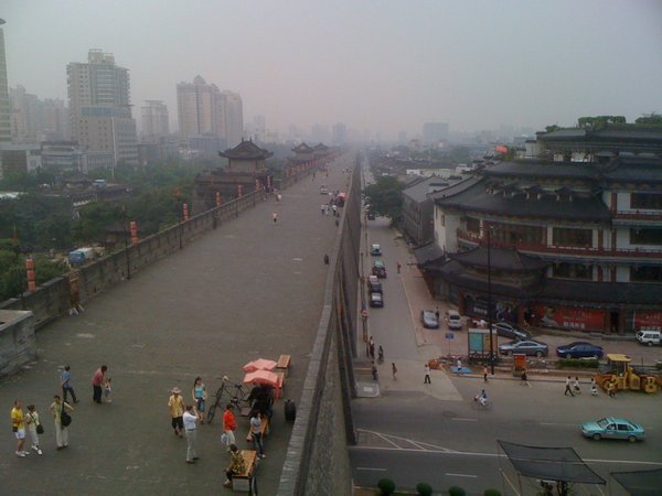 View from the city wall around Xi'an