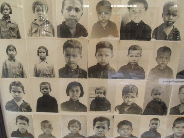 Faces of some of the children who perished in the S-21 prision