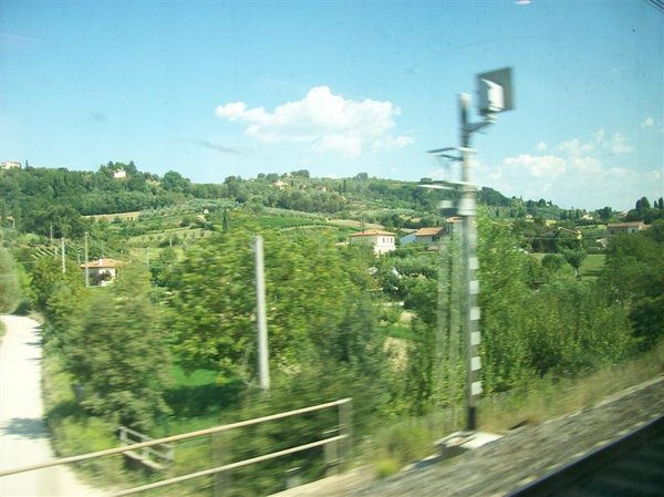 Italian Countryside going by at 250kph