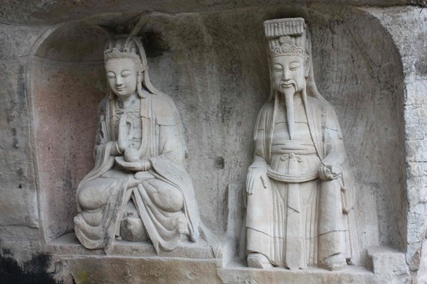 Chongqing - Dazu Grotto - Buddha and Friend