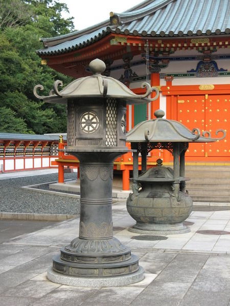 Lanterns and temple