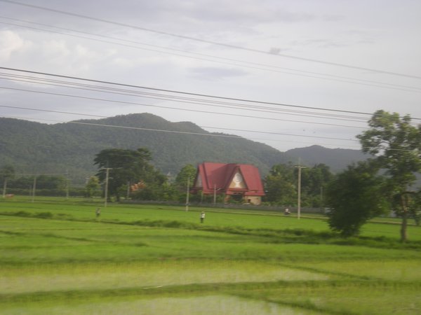 from a train