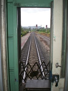 back of the train- on a way to Chumphon (deeper South)