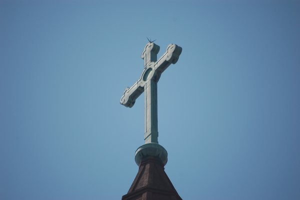 One of the bronze crosses