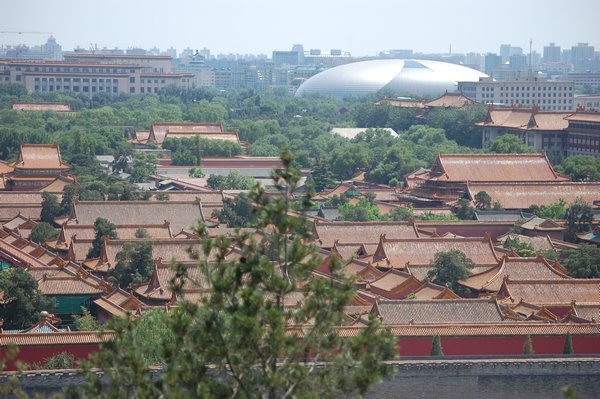 The roof line of the Forbidden City