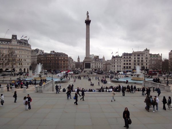 Trafalgar Square and Nelson's column