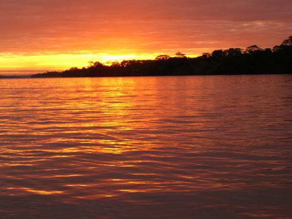 Sunset over the Amazon