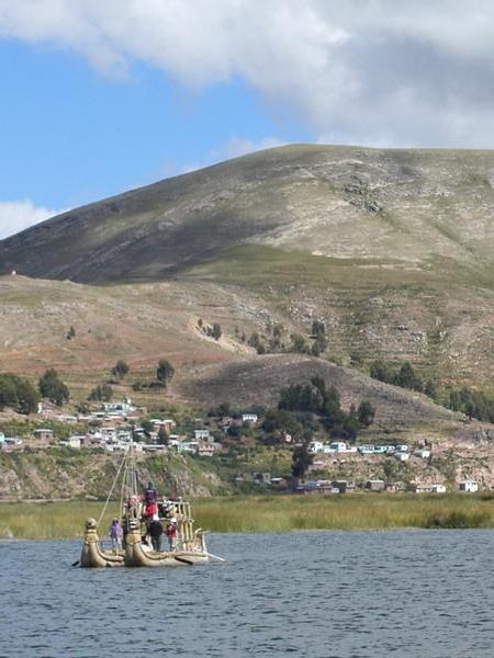 Hand Made Boat on Lake Titicaca