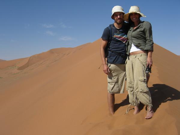 Silly Hats on the Namib Sand Dunes 