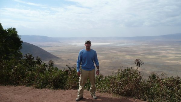 At the rim of the Ngorongoro Crater.