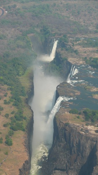 Victoria Falls from the helicopter