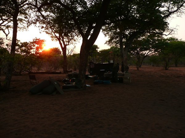 Our camp while overnighting in Chobe 