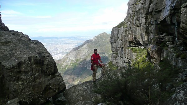 On the way up Table Mountain.