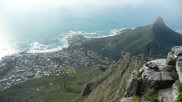 Lookinbg down from Table Mountain.