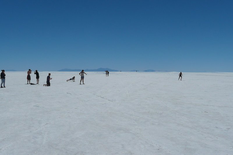 People do crazy things at the salt flats