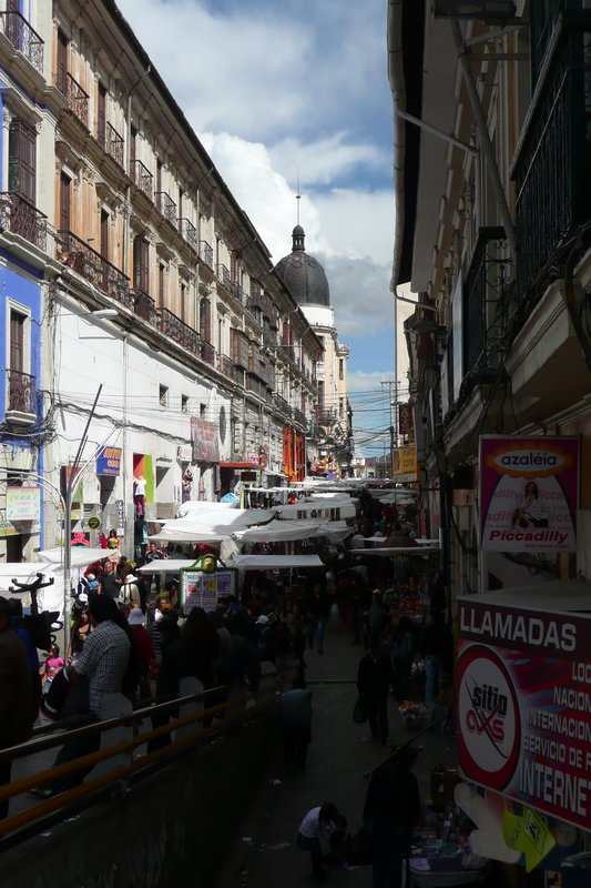A vendor filled street.