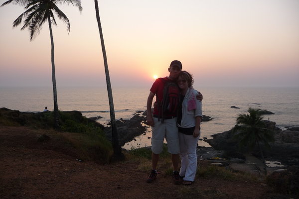 Franck and I, Goa sunset