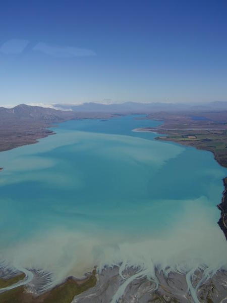 Lake Tekapo form the air