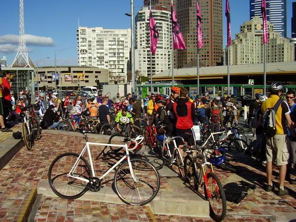 Bike Race at Federation Square