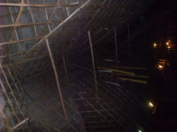 The ceiling in the hut
