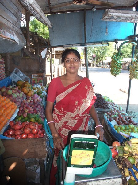 The lady at the fruit stand