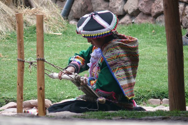 Weaving with alpaca yarn