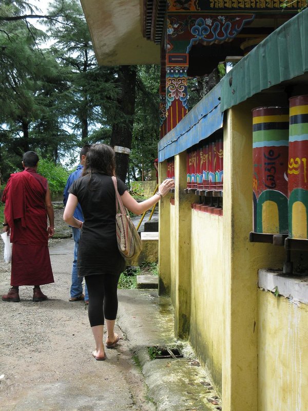 Turning the prayer wheels for the last time