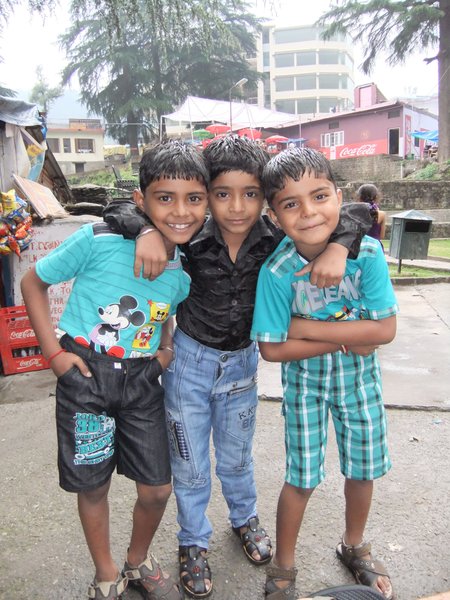 Some indian boys who were dying to have their photo taken over and over