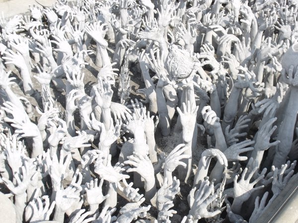 The sea of hands by the entrance