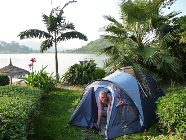 At Home in Our Tent, Lake Gisenye