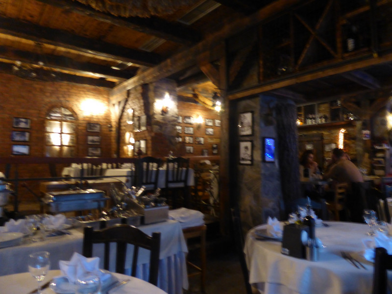 The interior was very cosy on a cold rainy day