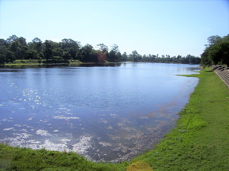 Lake surrounding Ankor Wat