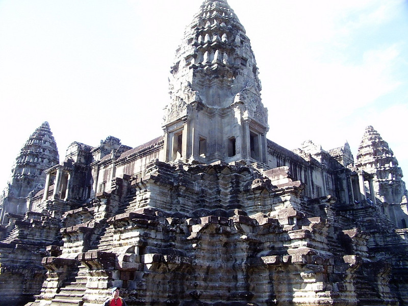Three of the main stupas