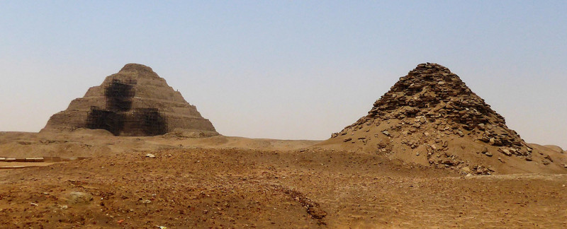 Step Pyramid of Djoser and ruined pyramid of Userk