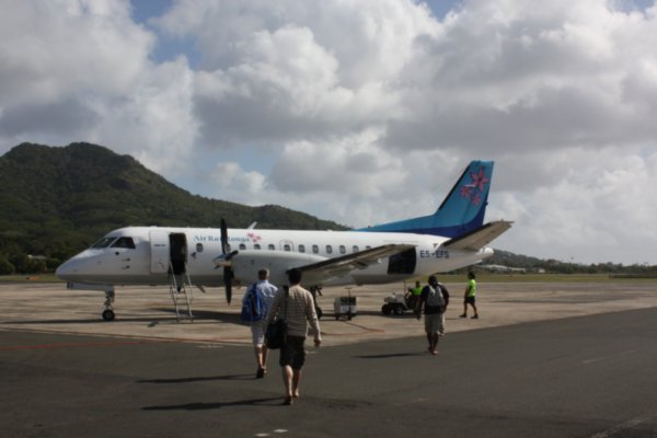 Our plane to Aitutaki