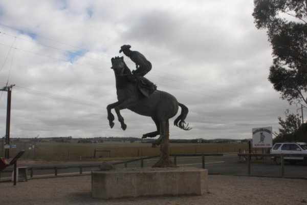 The rodeo statue