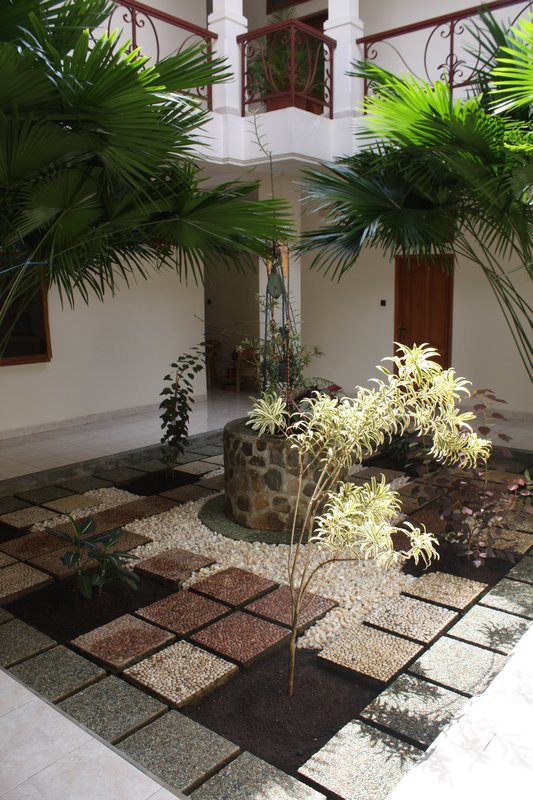 The convent courtyard