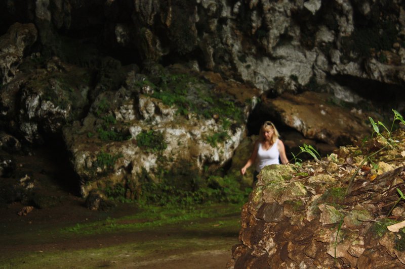 Ruth explores the cave