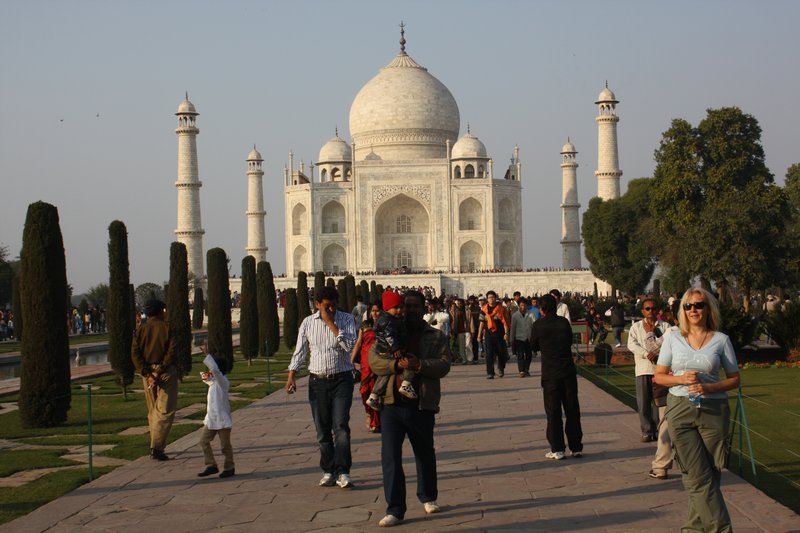 The obligatory pose with the Taj Mahal