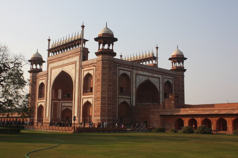 The entrance to the gardens surrounding Akbar's Tomb