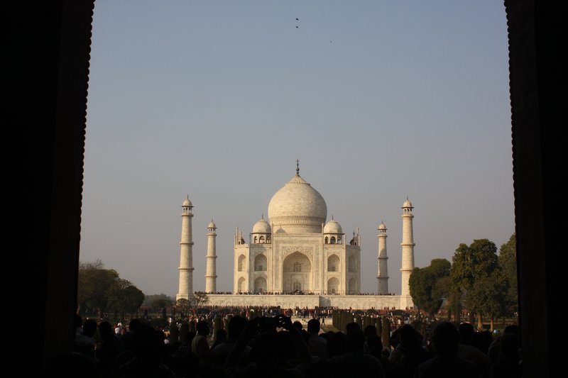 The Taj as we pass through the entrance gate