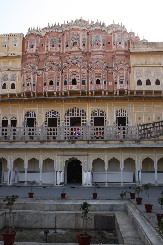 The courtyard of the Hawa Mahal