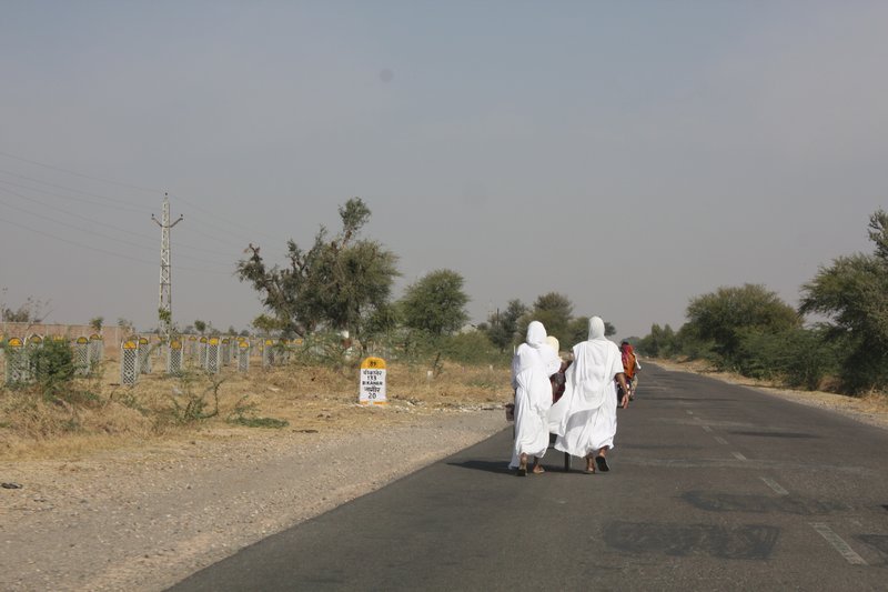 Jain devotees on a holy walk