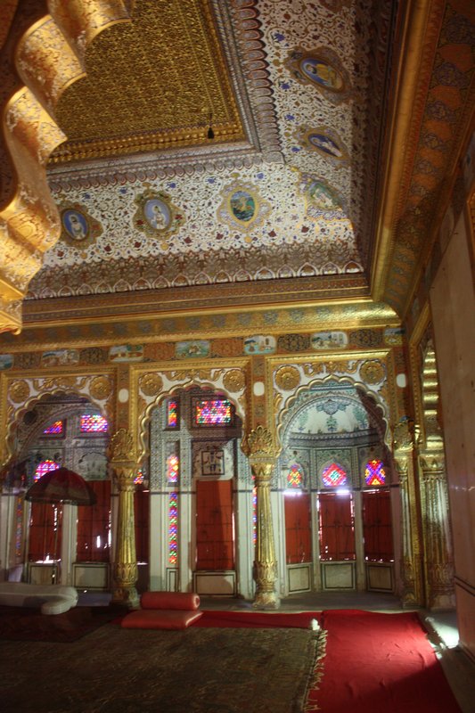 The stunningly decorated Maharaja's quarters