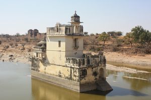 Part of Padmini Palace out in the lake
