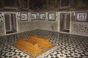 The tombs inside the the Baby Taj