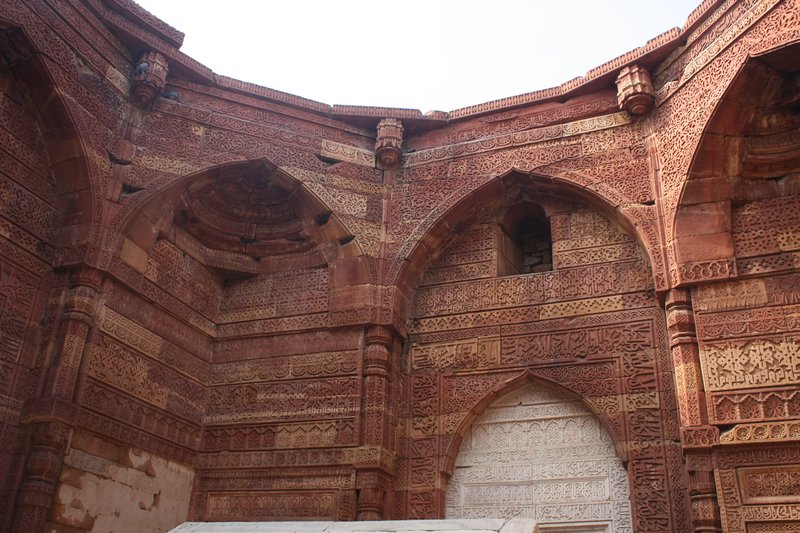 The red sandstone Madrassa of Ala-ud-din 